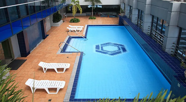 Rooftop swimming pool at The Malayan Plaza