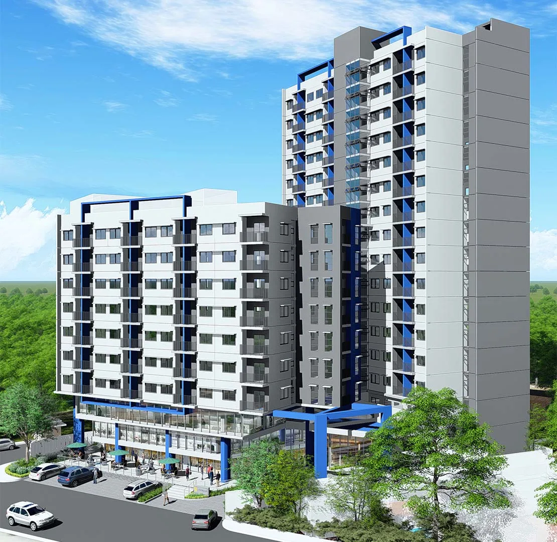 Official building perspective of Northwoods Place by Priland Development Corporation