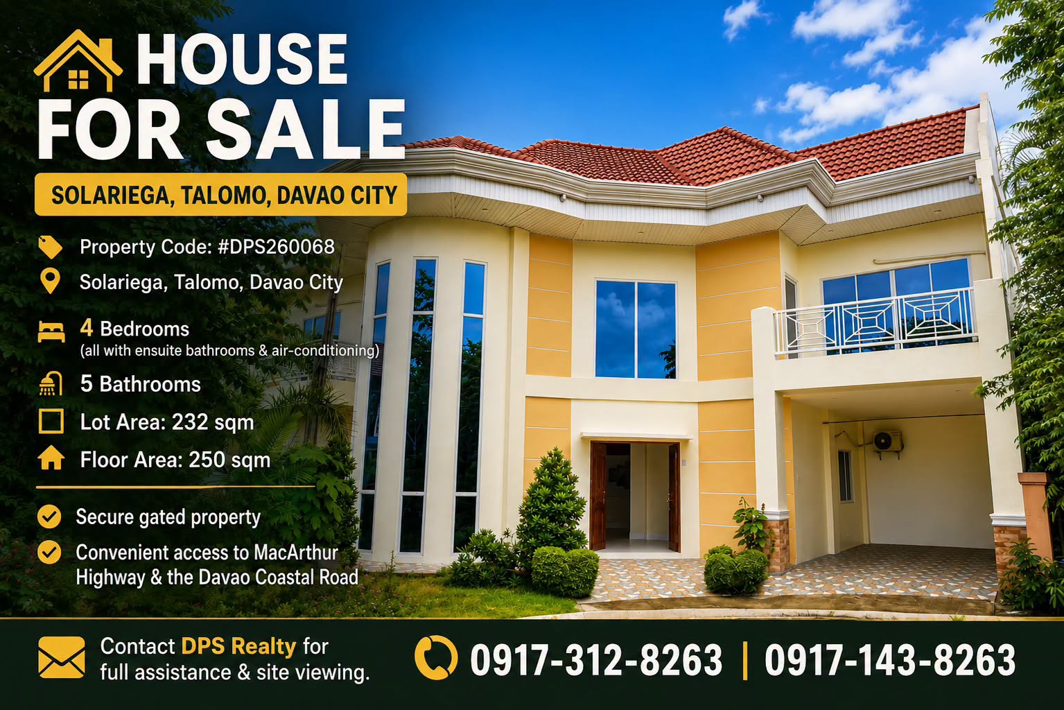 Elegant 4-Bedroom House for Sale in Solariega, Talomo, Davao City