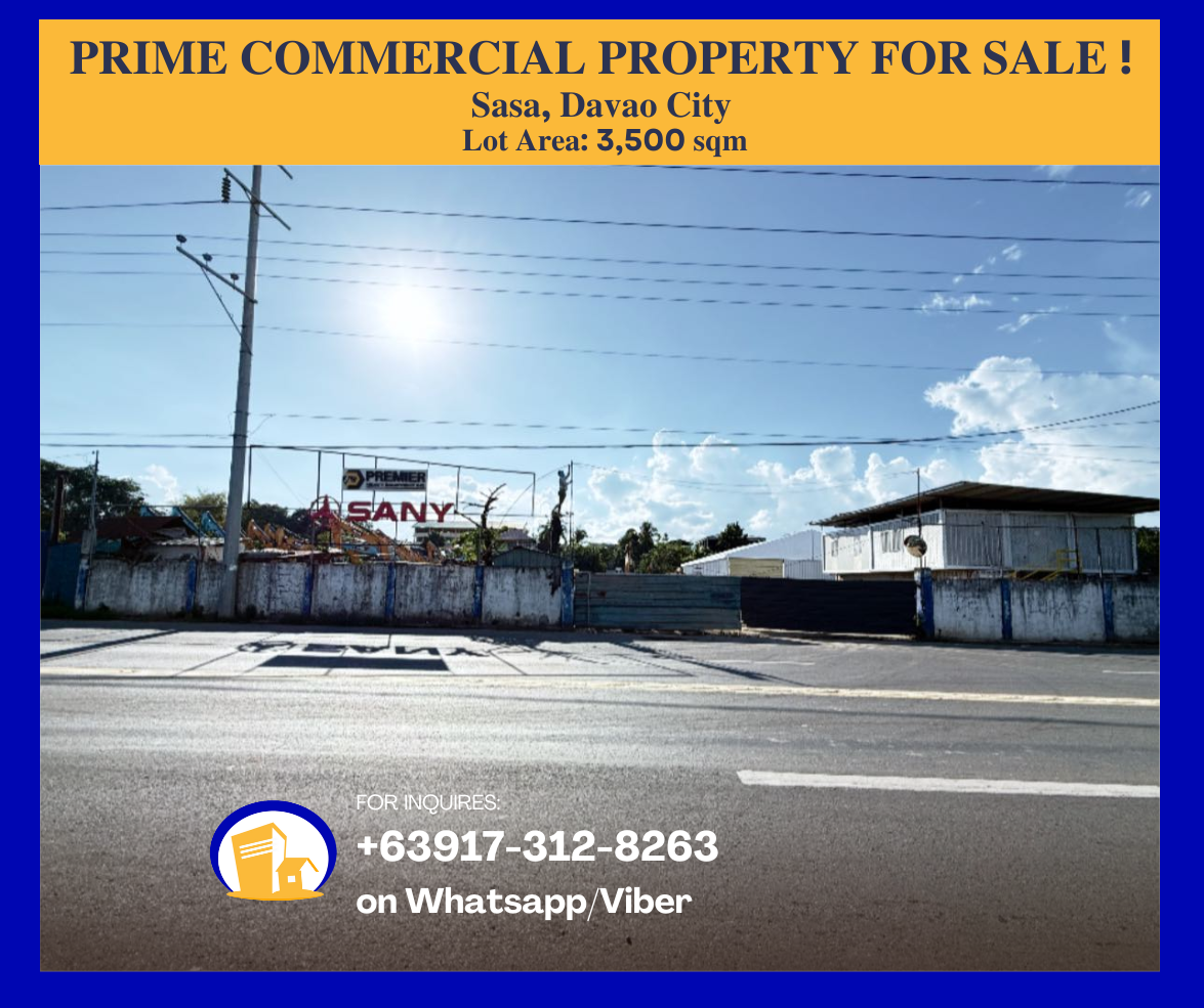 3,500sqm Prime Commercial Property for Sale in Sasa Davao City