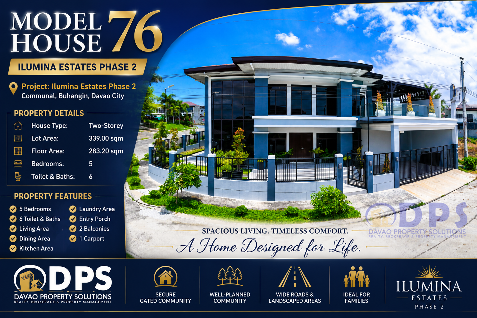 Luxurious Brand new House in Ilumina Estates Communal Buhangin Davao City - MH 76