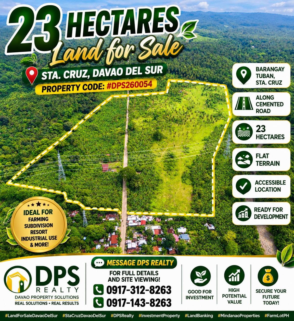 23-Hectares FarmLand for Sale in Tuban, Sta. Cruz, Davao Del Sur